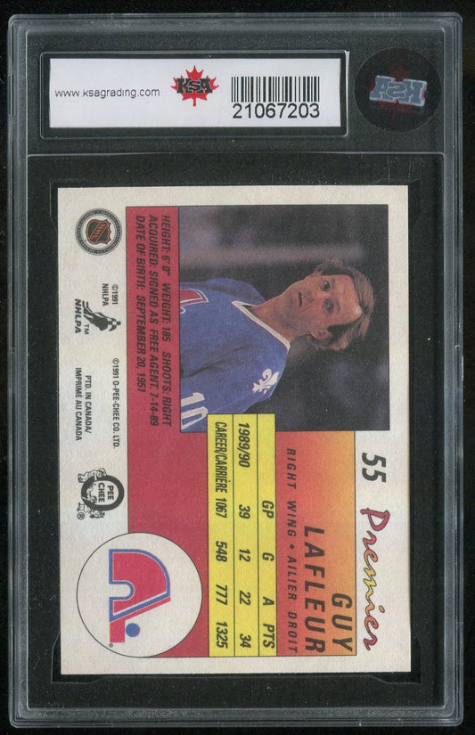 1990-91 OPC Premier #55 Guy Lafleur GRADED KSA 9.5 !!