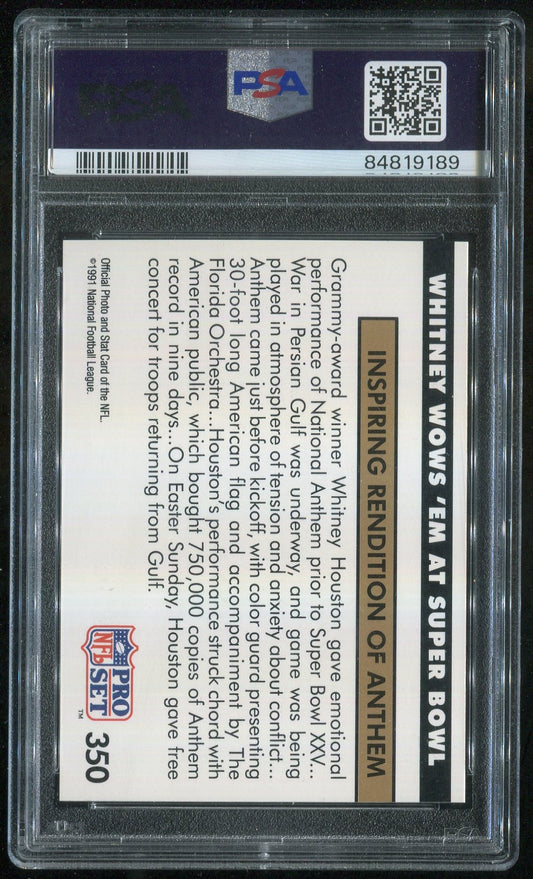 1991 Pro Set #350 Whitney Houston GRADED PSA 8