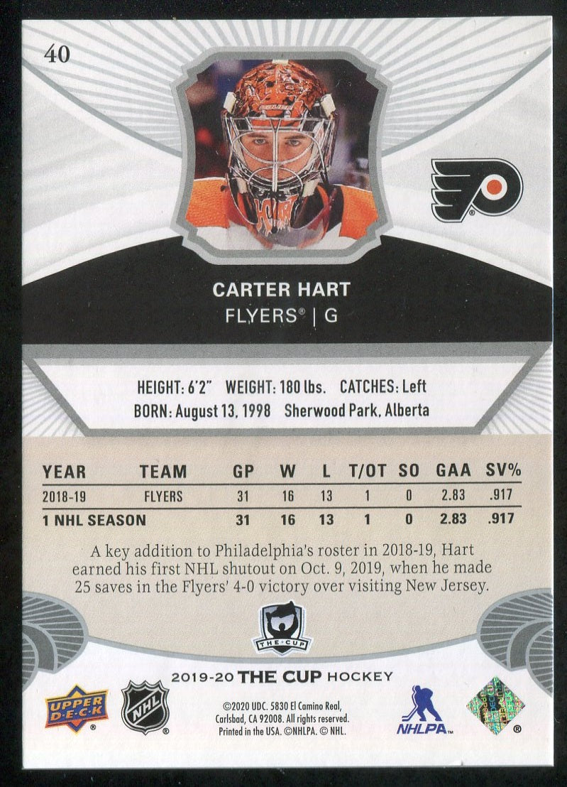 2019-20 The Cup #40 Carter Hart 083/249