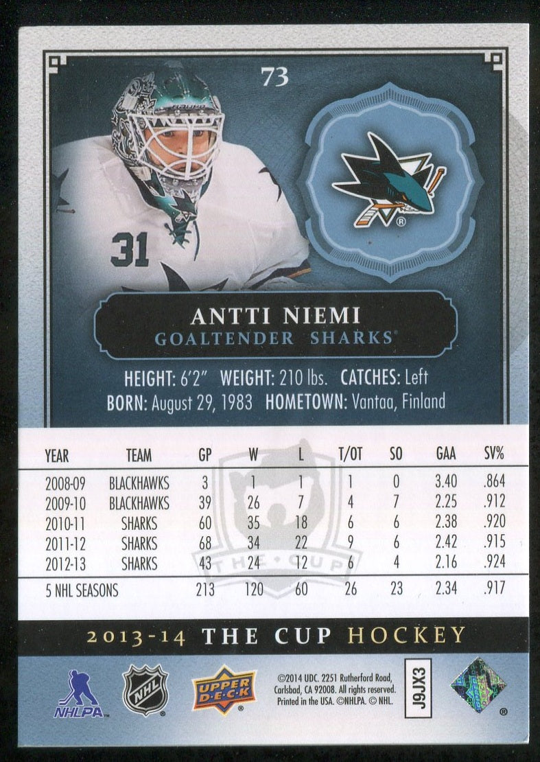 2013-14 The Cup #73 Antti Niemi 153/249 !!