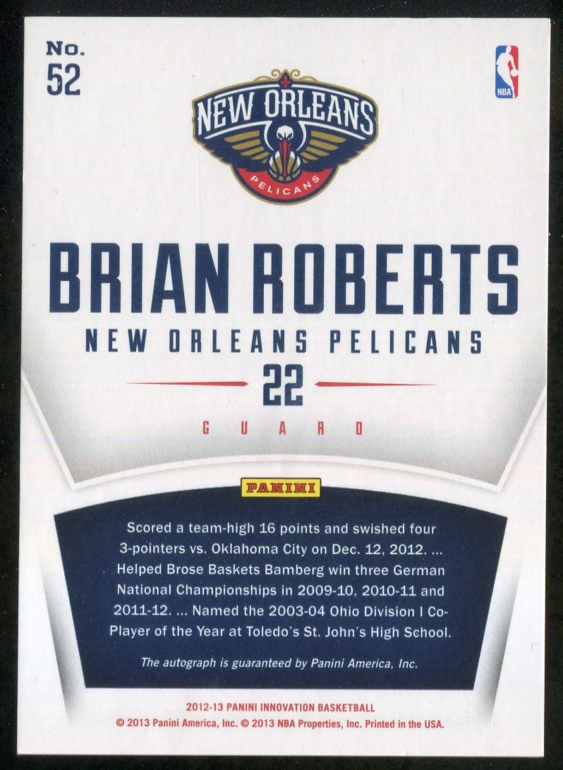 2012-13 Innovation Rookie Innovative Ink #52 Brian Roberts