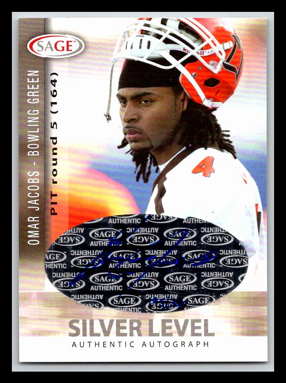 2006 SAGE Autographs Silver #A28 Omar Jacobs 195/300 !!