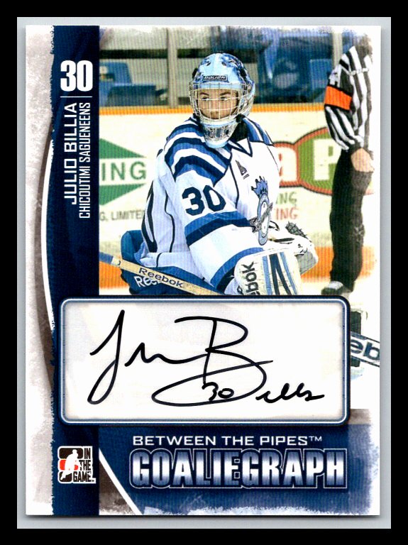 2013-14 Between the Pipes Autographs #AJB Julio Billia