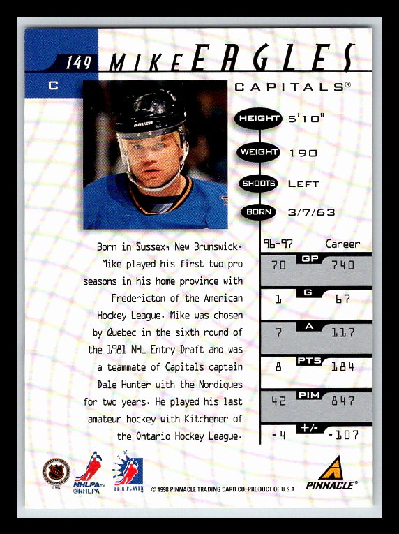 1997-98 Be A Player Autographs #149 Mike Eagles