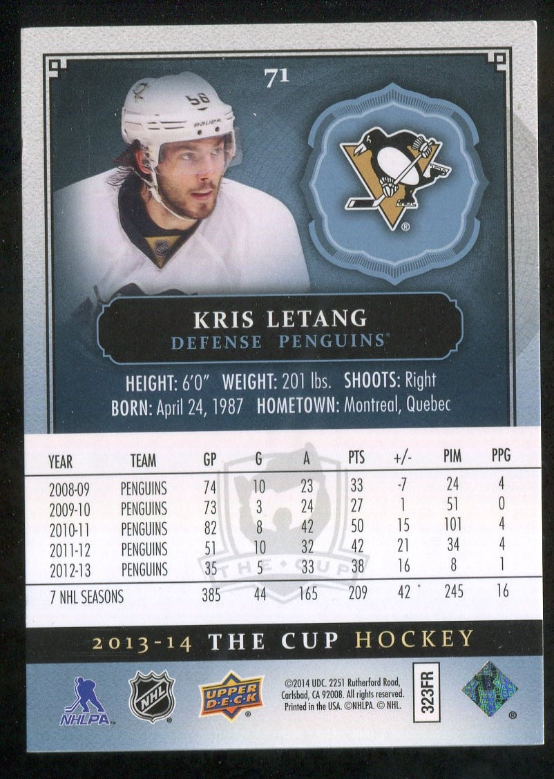 2013-14 The Cup #71 Kris Letang 037/249 !!