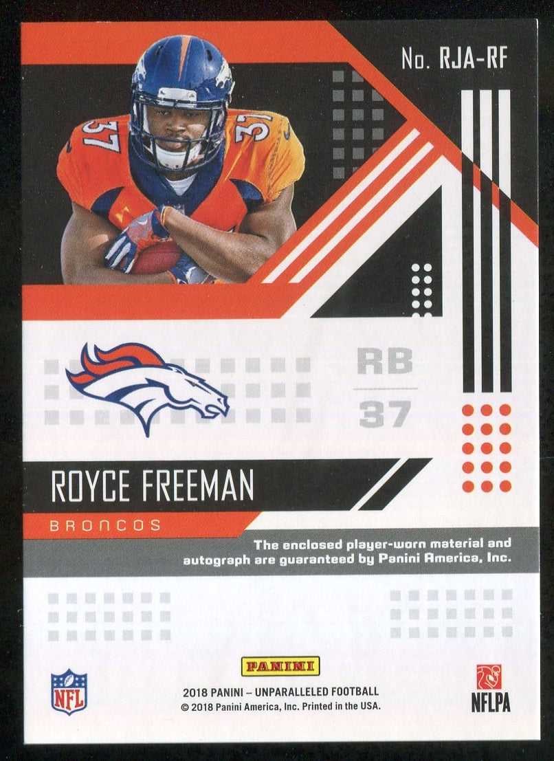 2018 Panini Unparalleled Rookie Jersey Autographs #27 Royce Freeman