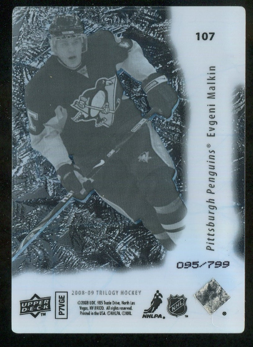 2008-09 Upper Deck Trilogy Frozen in Time #107 Evgeni Malkin 095/799 !!