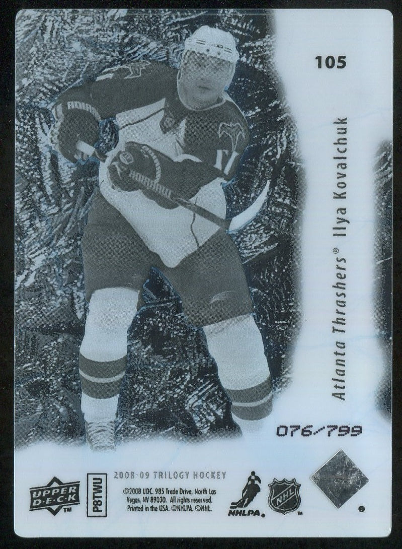 2008-09 Upper Deck Trilogy Frozen in Time #105 Ilya Kovalchuk 076/799 !!