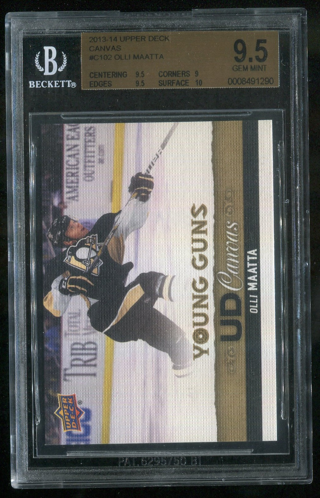 2013-14 Upper Deck Canvas #C102 Olli Maatta RC (Young Guns) GRADED BGS 9.5 !!