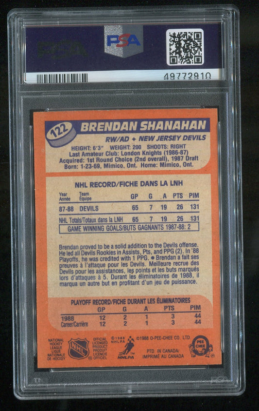 1988-89 O-Pee-Chee #122 Brendan Shanahan RC GRADED PSA 7 !!