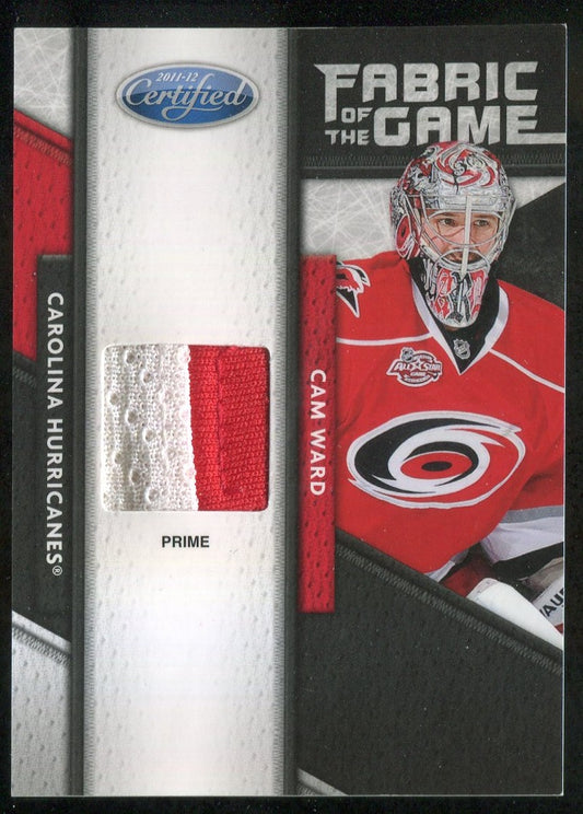 2011-12 Certified Fabric of the Game Prime #30 Cam Ward 16/25 2 Colors