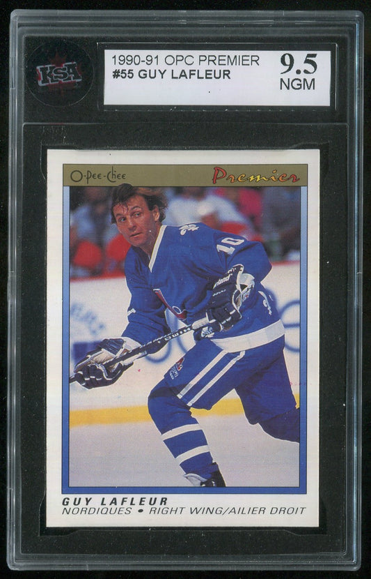 1990-91 OPC Premier #55 Guy Lafleur GRADED KSA 9.5 !!