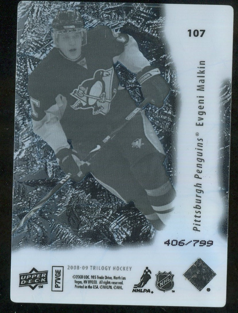 2008-09 Upper Deck Trilogy Frozen in Time #107 Evgeni Malkin 406/799