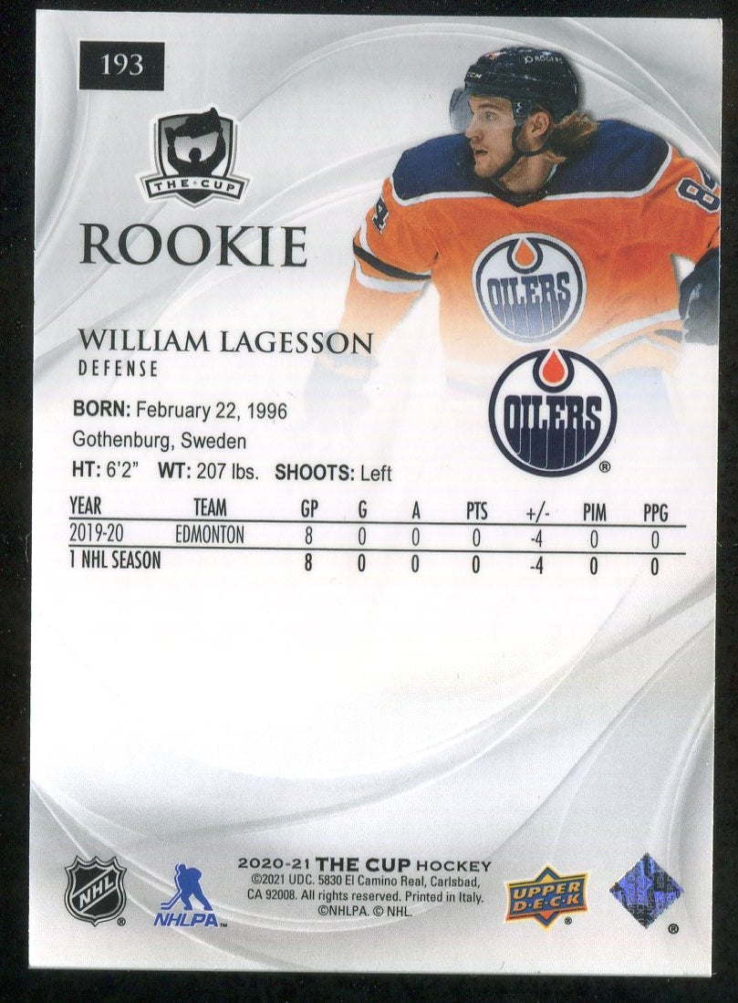 2020-21 The Cup #193 William Lagesson RC 079/249 !!
