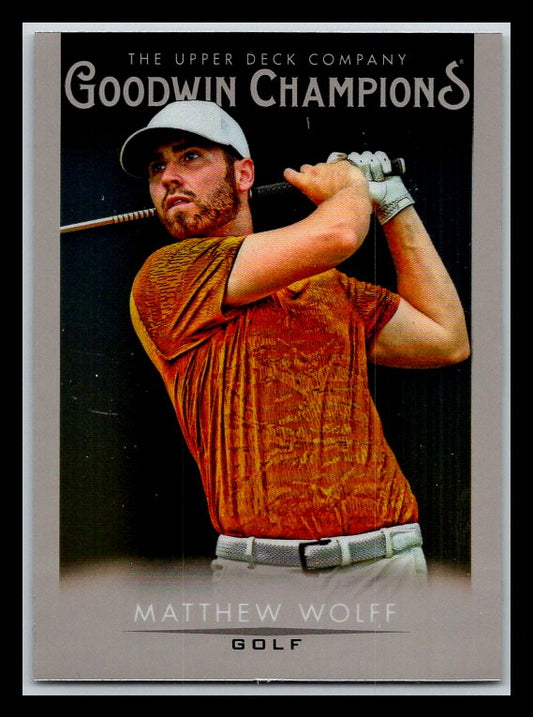 2021 Upper Deck Goodwin Champions Platinum #P31 Matthew Wolff