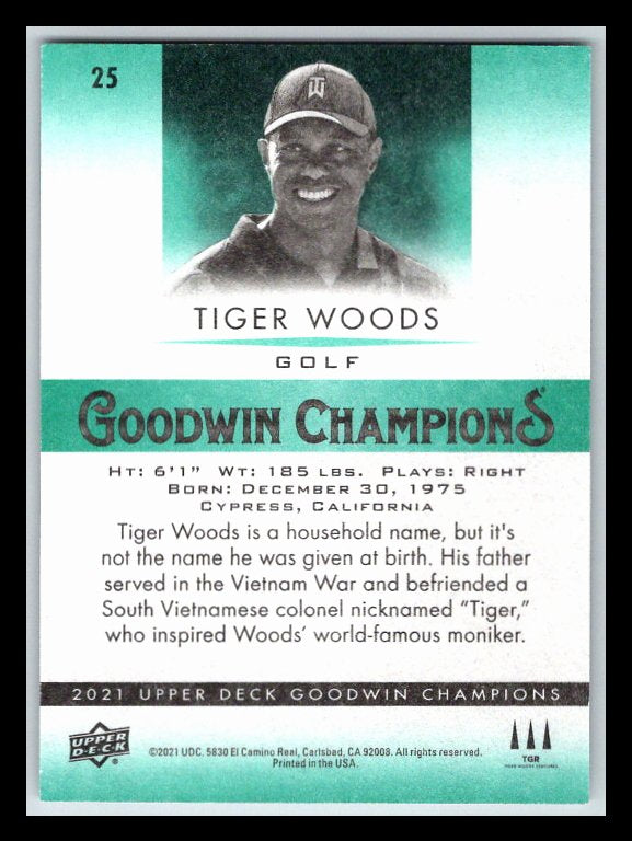2021 Upper Deck Goodwin Champions #25 Tiger Woods