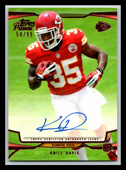 2013 Topps Prime Autographs Copper #137 Knile Davis 50/99 !!