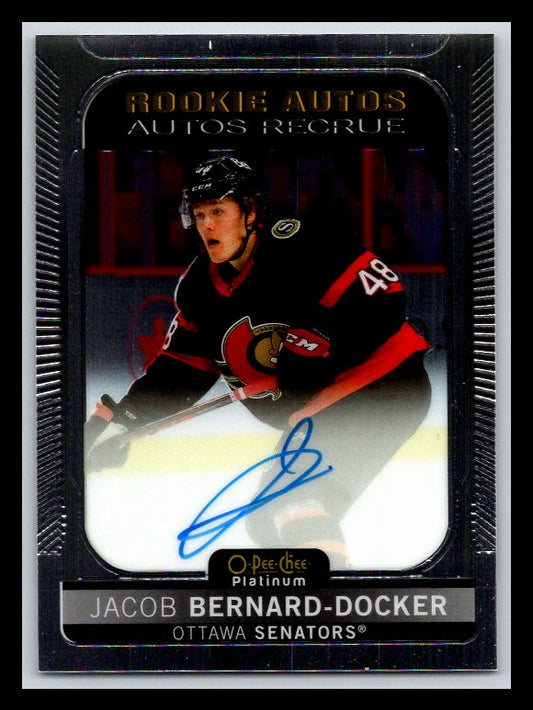 2021-22 O-Pee-Chee Platinum Rookie Autographs #RBE Jacob Bernard-Docker