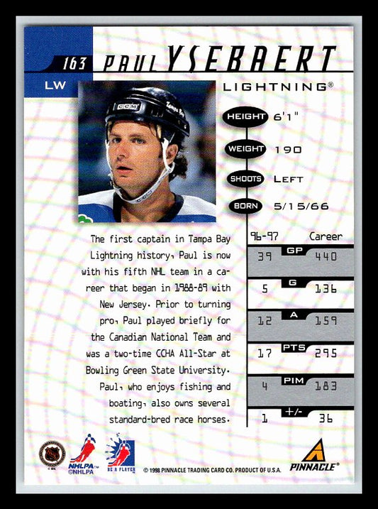 1997-98 Be A Player Autographs #163 Paul Ysebaert
