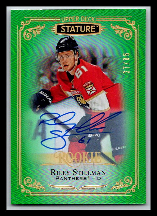 2019-20 Upper Deck Stature Autographs Green #189 Riley Stillman 27/85 !!