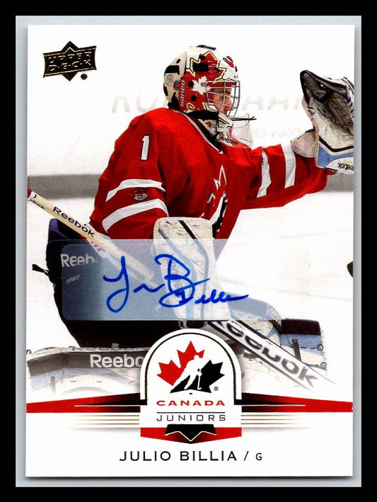 2014-15 Upper Deck Team Canada Juniors Autographs Gold #24 Julio Billia