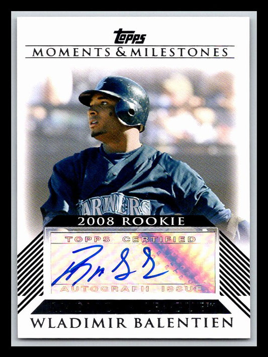 2008 Topps Moments and Milestones Rookie Autographs #WB Wladimir Balentien