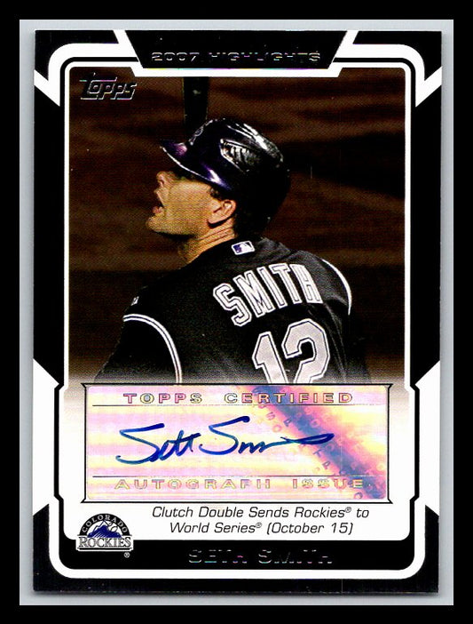 2008 Topps Highlights Autographs #SS Seth Smith