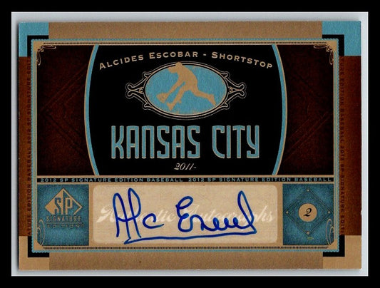 2012 SP Signature #KC8 Alcides Escobar