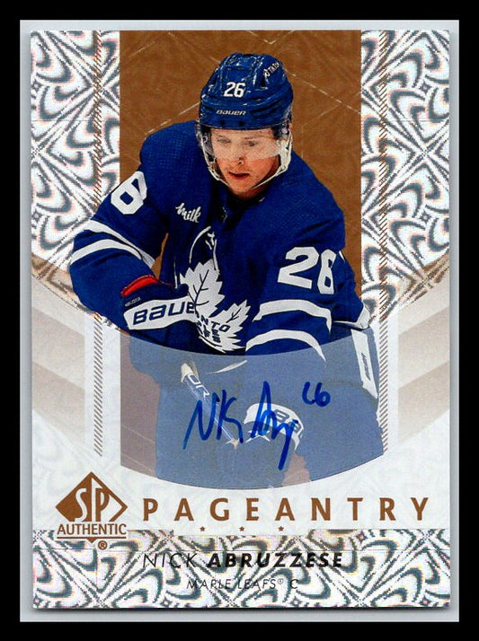 2022-23 SP Authentic Pageantry Autographs #P90 Nick Abruzzese