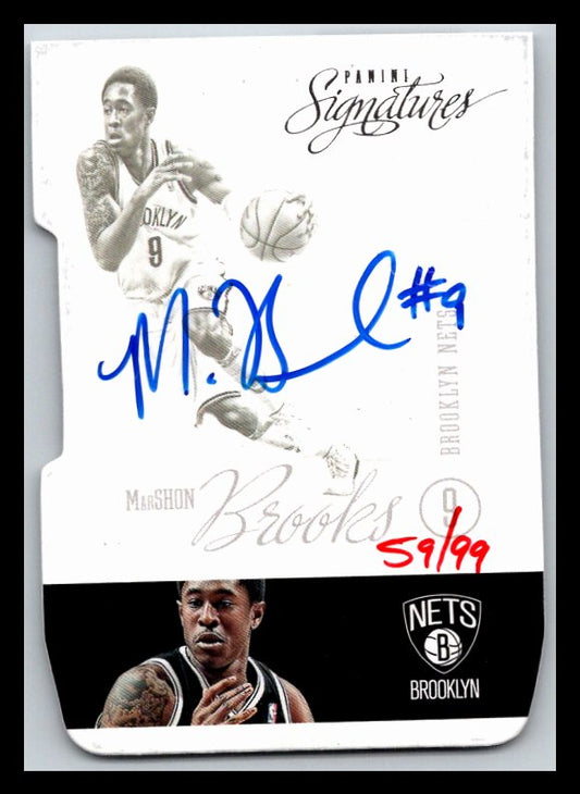 2012-13 Panini Signatures Die Cut Autographs #44 MarShon Brooks 59/99 !!