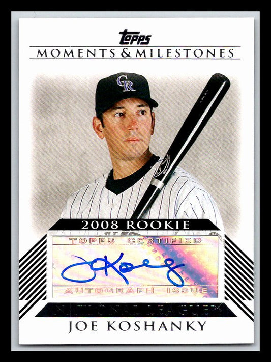 2008 Topps Moments and Milestones Rookie Autographs #JK Joe Koshansky