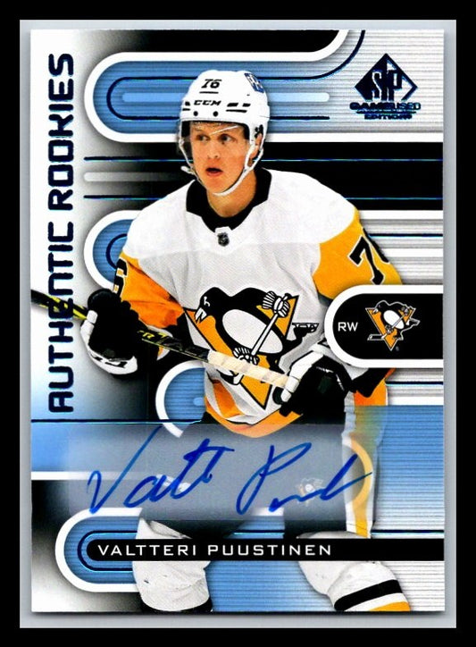 2022-23 SP Game Used Autographs Blue #192 Valtteri Puustinen