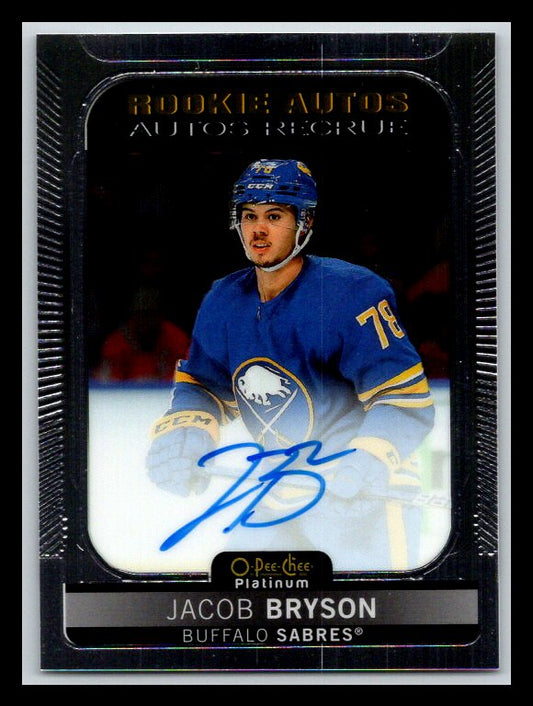 2021-22 O-Pee-Chee Platinum Rookie Autographs #RJB Jacob Bryson