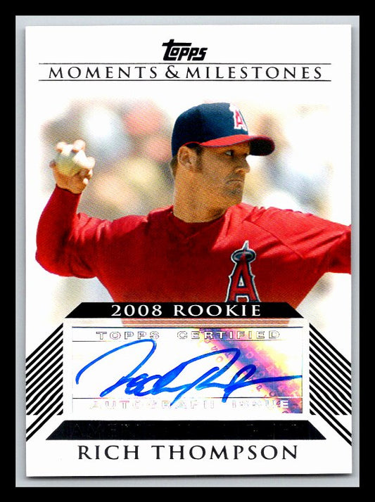 2008 Topps Moments and Milestones Rookie Autographs #RT Rich Thompson