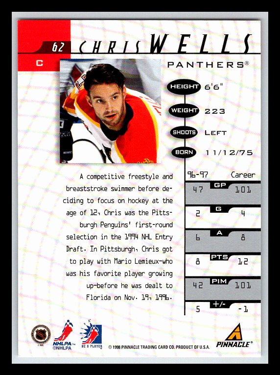 1997-98 Be A Player Autographs #62 Chris Wells