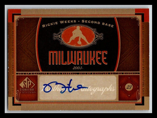 2012 SP Signature #MIL4 Rickie Weeks