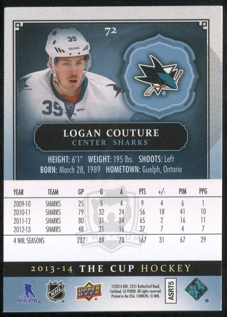 2013-14 The Cup #72 Logan Couture 101/249 !!