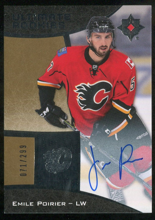 2015-16 Ultimate Collection #104 Emile Poirier AU RC 071/299 !!