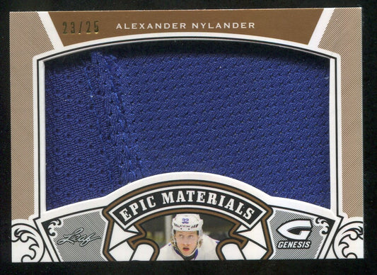 2015-16 Leaf Genesis Epic Materials #EMAN1 Alexander Nylander 23/25 !!