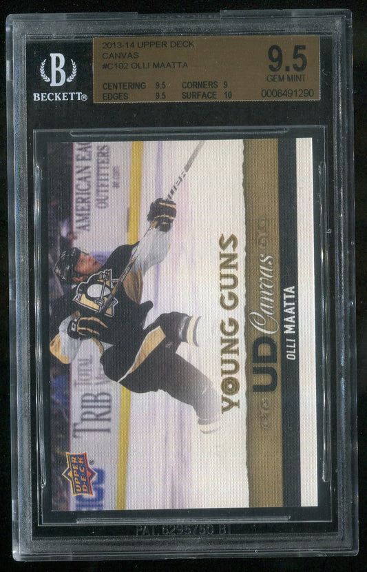 2013-14 Upper Deck Canvas #C102 Olli Maatta RC (Young Guns) GRADED BGS 9.5 !!