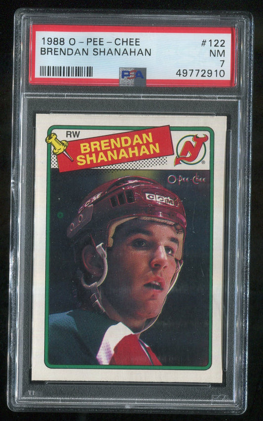 1988-89 O-Pee-Chee #122 Brendan Shanahan RC GRADED PSA 7 !!