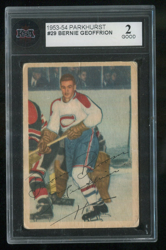 1953-54 Parkhurst #29 Bernie Geoffrion GRADED KSA 2 !!