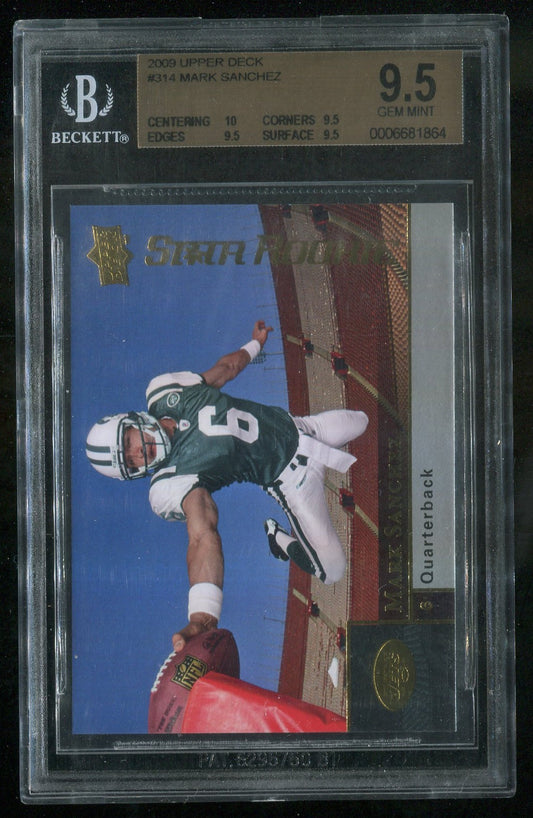 2009 Upper Deck #314 Mark Sanchez RC GRADED BGS 9.5 !!