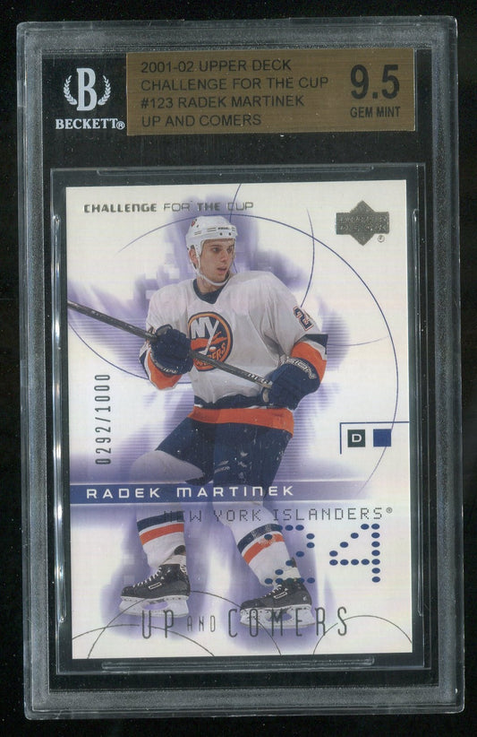 2001-02 UD Challenge for the Cup #123 Radek Martinek RC 0292/1000 GRADED BGS 9.5 !!