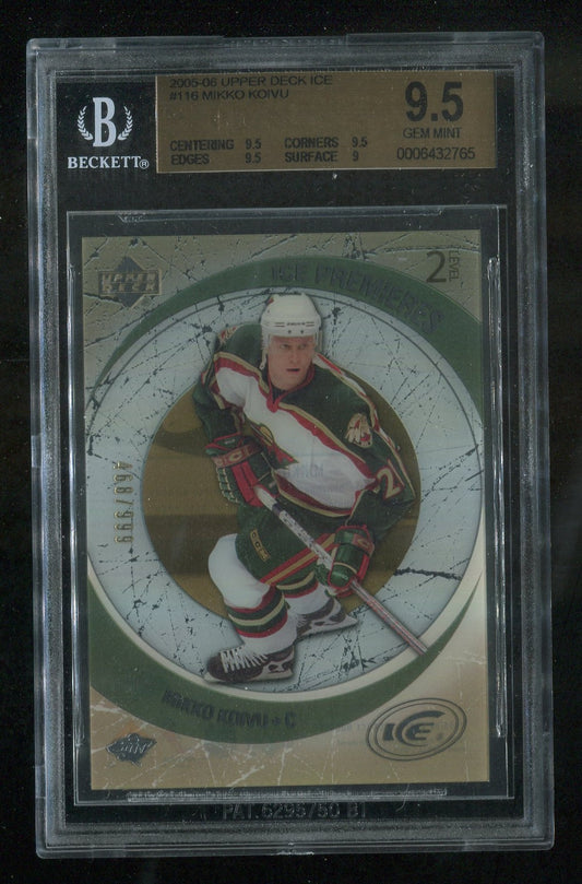 2005-06 Upper Deck Ice #116 Mikko Koivu RC 468/999 GRADED BGS 9.5 !!