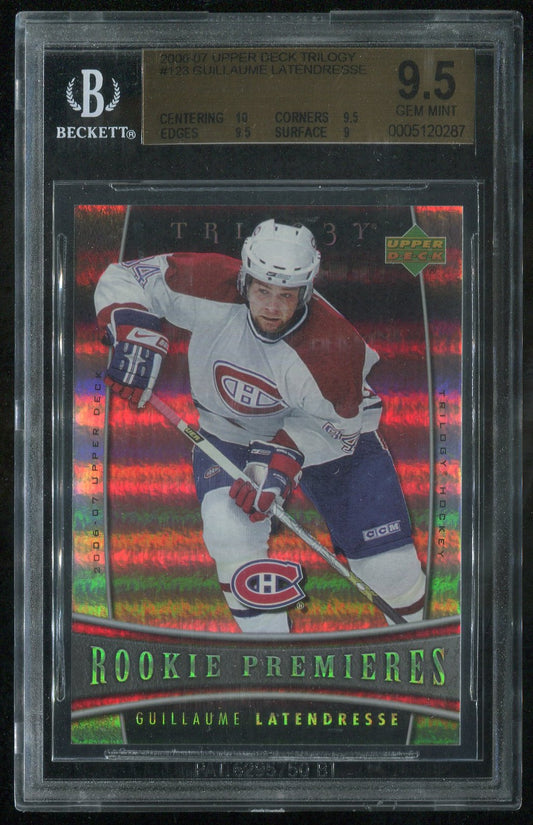 2006-07 Upper Deck Trilogy #123 Guillaume Latendresse RC 952/999 GRADED BGS 9.5 !!